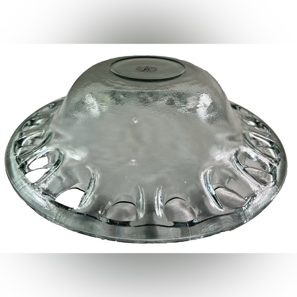 Openwork Recycled Art Glass Bowl by Couronne Co- Reticulated Rim- Made in Spain - Picture 6 of 8